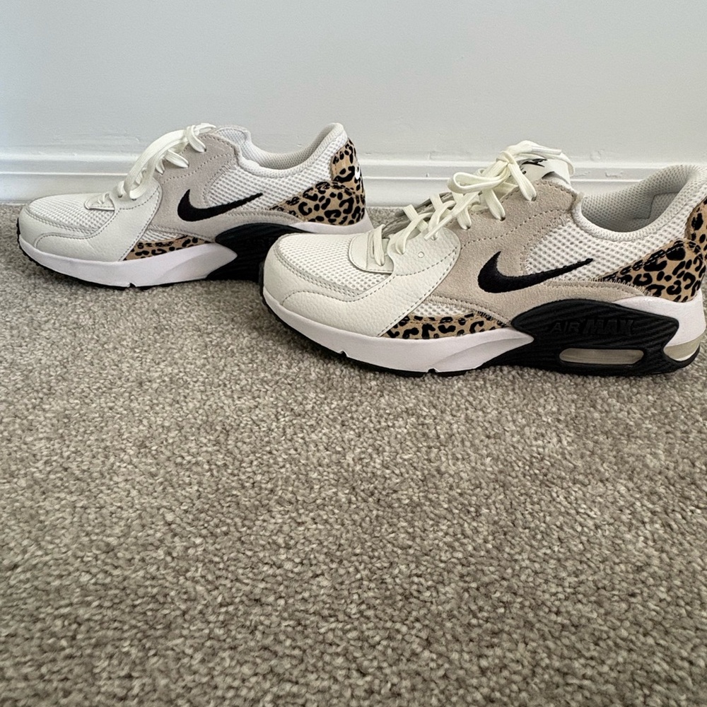 Nike Women's White and Leopard Accent Sneakers